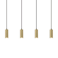 NETTLIFE Gu10 złoty czarny metalowy lampa wisząca Średnica 170 cm 4 żarówki - Nowoczesna przemysłowa lampa stołowa do kawiarni jadalni salonu