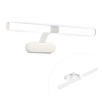 NETTLIFE Kinkiet łazienkowy LED, lampa lustrzana LED 4000K biel neutralna, IP44, 8W, 60CM - biała nowoczesna wodoodporna kinkiet kinkiet