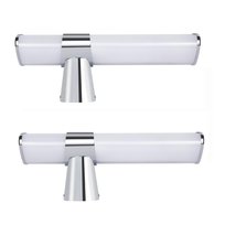 NETTLIFE Kinkiet łazienkowy LED, zestaw 2 szt., lampa łazienkowa LED na lustro - nowoczesny chrom 6W 30CM wodoodporny IP44 neutralny biały 4000K