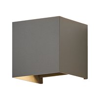 NETTLIFE Kinkiet LED 5W - Szary Kinkiet zewnętrzny/wewnętrzny, regulowany podwójny strumień wodoodporny IP65 230V 3000K