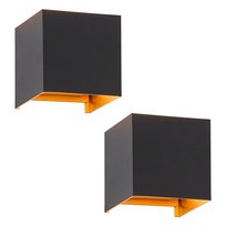 NETTLIFE Kinkiet LED do użytku wewnętrznego/zewnętrznego: zestaw 2 lamp zewnętrznych o barwie ciepłej bieli IP65 G9, biały kinkiet zewnętrzny