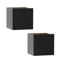 NETTLIFE Kinkiet LED zewnętrzny kinkiet zestaw 2 sztuk wewnętrzny kinkiet zewnętrzny wysokie niskie oświetlenie zewnętrzne czarny nowoczesny IP65