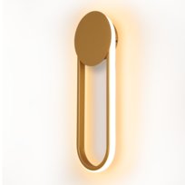 NETTLIFE Kinkiet wewnętrzny LED - 12 W, 41 cm, lampa schodowa, złota, lampa do przedpokoju, nowoczesny design, 3000 K, ciepła biel