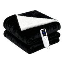 Nettlife Koc elektryczny 180x130 cm z pilotem, Mata grzewcza 160W + Timer