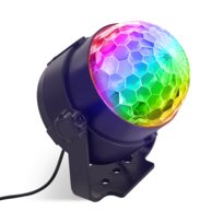 NETTLIFE kula dyskotekowa LED oświetlenie dyskotekowe na imprezę - sterowanie muzyką z kuli dyskotekowej przez USB, muzyka z kuli dyskotekowej z kablem, impreza domowa 7 RGB