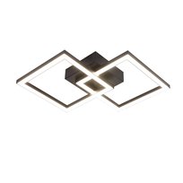 NETTLIFE Kwadratowa lampa sufitowa LED Czarna 24W 4000K Neutralna biel Nowoczesna lampa kuchenna