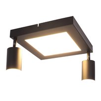 NETTLIFE Kwadratowy reflektor sufitowy GU10 3000k Ciepła biel 20W Lampa do sypialni Regulowana 350° Ciepła biel