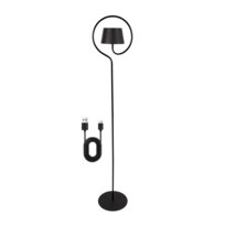 NETTLIFE Lampa podłogowa LED 120 cm: zewnętrzna, bezprzewodowa, zasilana energią słoneczną i akumulatorem USB-C, ściemnialna, z regulacją wysokości.