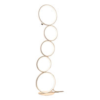 NETTLIFE Lampa podłogowa LED Modern White 32W ciepła biel z przełącznikiem dotykowym Stojąca lampa podłogowa z 5 pierścieniami do salonu, biura