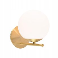 NETTLIFE Lampa ścienna do sypialni przedpokój Vintage złota szklana lampa kulowa E27 metalowa lampka nocna