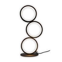 NETTLIFE Lampa stołowa LED Czarna lampka nocna z możliwością ściemniania Nowoczesny design Metalowa lampa biurkowa w kształcie pierścienia