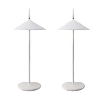 NETTLIFE Lampa stołowa zasilana bateryjnie lampa nocna LED 2 sztuki bezprzewodowe lampy stołowe 1800mhA akumulatorowe dotykowe ściemnialne nowoczesne