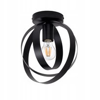 NETTLIFE Lampa sufitowa E27 Metalowa Przemysłowa Czarna Korytarzowa Retro Lampa kuchenna Vintage Abażur stołu jadalnego Wnętrze salonu Sypialnia Restauracja