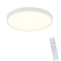 NETTLIFE Lampa sufitowa LED 28 cm 30 W okrągła IP44 Ściemnialna lampa do sypialni w piwnicy, łazience, na korytarzu, z pilotem