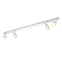 NETTLIFE lampa sufitowa LED 4 ściemnialne żarówki 38W biała z pilotem 3000K-6500K regulacja 350°