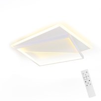 NETTLIFE Lampa sufitowa LED 40W Nowoczesne lampy Salon Sypialnia Ściemniana za pomocą pilota Biała designerska lampa do przedpokoju