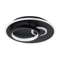 NETTLIFE Lampa sufitowa LED Czarna 33W Ściemniana z Pilotem Nowoczesny Design Lampa Okrągła Lampa do Sypialni