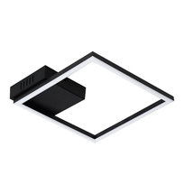 NETTLIFE Lampa sufitowa LED do kuchni, lampa sufitowa o ciepłej bieli, czarnym, nowoczesnym designie 3000K 12W