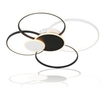 NETTLIFE Lampa sufitowa LED do salonu - duża nowoczesna lampa do salonu 94 cm, ściemniana, 72 W, z pilotem do sypialni