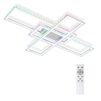 NETTLIFE Lampa sufitowa LED do salonu Zmiana koloru RGB Możliwość przyciemniania za pomocą pilota Nowoczesna lampa do sypialni 50W