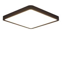 NETTLIFE Lampa sufitowa LED lampa sufitowa płaska do sypialni 23CM 18W kwadratowa czarna 3000K