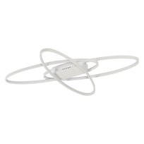 NETTLIFE Lampa sufitowa LED Nowoczesna ściemnialna biała lampa do sypialni z pilotem 75W Projekt wnętrza do gabinetu