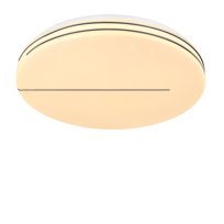 NETTLIFE Lampa sufitowa LED - średnica 27 cm Lampa do sypialni Starry Sky 12 W Ciepła biel Nowoczesna okrągła lampa