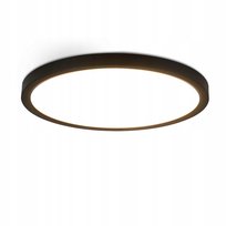 NETTLIFE Lampa sufitowa LED Ø 30 cm - 24 W, Czarny, 3000 K - Nowoczesne oświetlenie do kuchni, łazienki, przedpokoju, sypialni