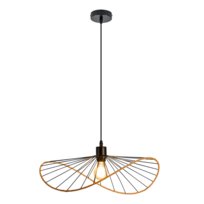 NETTLIFE lampa wisząca Boho Black Ø 50 cm – metalowy żyrandol w stylu vintage E27 – lampa do salonu, kuchni i jadalni (żarówka nie jest dołączona)