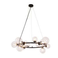 NETTLIFE Lampa wisząca do jadalni Lampa wisząca do salonu - G9 14 płomieni Nowoczesna przezroczysta klatka schodowa