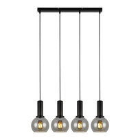 NETTLIFE Lampa wisząca do jadalni, szklana lampa wisząca, 4 płomienie, lampa do jadalni w stylu vintage, E27, retro