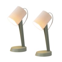 NETTLIFE Lampka nocna do salonu Lampa stołowa z kablem Zestaw 2 małych lamp 37,4 cm Zielona E14 Nowoczesne lampy stołowe