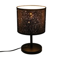 NETTLIFE Lampka nocna Vintage E27 Abażur z tkaniny Starry Sky Prezenty świąteczne z przełącznikiem kołyskowym