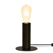 NETTLIFE lampka nocna vintage lampa stołowa E27 czarna MAX.40W retro industrialna