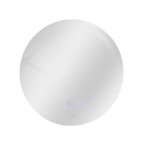 NETTLIFE Lustro łazienkowe z oświetleniem okrągłe 50cm Lustro łazienkowe Lustro ścienne LED z funkcją dotykową