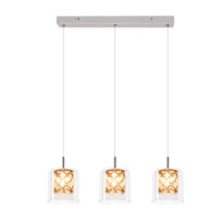 NETTLIFE Nowoczesna kryształowa lampa wisząca G9 do jadalni ze szkła z regulacją wysokości