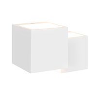 NETTLIFE Nowoczesna lampa ścienna G9 White Plaster do korytarza, schodów, w górę i w dół