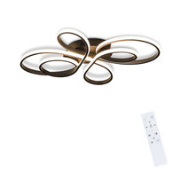 NETTLIFE Nowoczesna lampa sufitowa LED, ściemnialna, czarna, 26