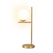 NETTLIFE nowoczesna lampka nocna do salonu - białe szkło przemysłowe gniazdo E27 z włącznikiem do sypialni gabinetu