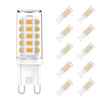 NETTLIFE Opakowanie 10 żarówek LED G9 3W ciepła biała zamiennik dla trzonka halogenowego 28W 30W 40W bez migotania, ekonomiczna, bez możliwości ściemniania
