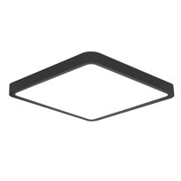 NETTLIFE Płaska lampa sufitowa LED 23CM 6500K 18W kwadratowa sypialnia czarna LED na stałe zintegrowana