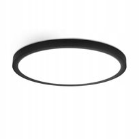 NETTLIFE Płaska lampa sufitowa LED 30 cm - 24 W, Czarny, 6000 K - Nowoczesne oświetlenie do kuchni, przedpokoju, sypialni