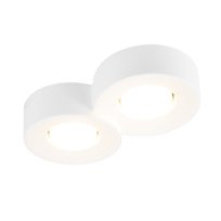 NETTLIFE Reflektor montowany na powierzchni Biały okrągły sufitowy korytarz Gx53 2 płomienie Nowoczesna lampa sufitowa maks. 10 W