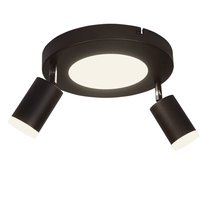 NETTLIFE Reflektor sufitowy 2 żarówki czarny 3000K ochrona oczu łatwa instalacja regulowana 350° GU10