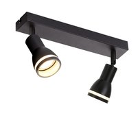 NETTLIFE reflektor sufitowy LED 2 żarówki czarna lampa sufitowa do salonu regulowany reflektor GU10 reflektor nowoczesna lampa