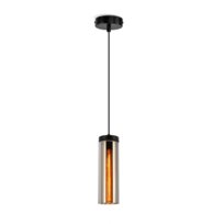 NETTLIFE Retro matowa czarna szklana lampa wisząca do jadalni 1 płomień E27