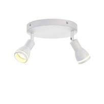 NETTLIFE Sufitowa lampa punktowa LED 2 żarówki biała lampa sufitowa do salonu regulowana punktowa nowoczesna lampa punktowa GU10