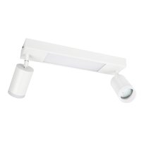 NETTLIFE Sufitowy reflektor 2 żarówki GU10 sypialnia 3000k 20W czarny ciepły biały regulowany metal