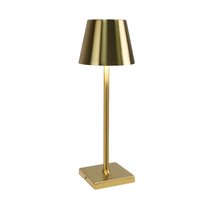 NETTLIFE Vintage Gold LED Lampa stołowa Bezprzewodowa dotykowa ściemnialna Lampka nocna 3 temperatury barwowe