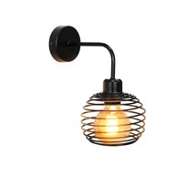NETTLIFE vintage kinkiet lampa wewnętrzna lampa ścienna retro czarna lampa do przedpokoju E27